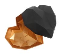 Boîte Fleur Cœur Noire Abs, Coffret Romantique Saint-valentin | Support Festif pour Bouquet, Base Stable, Usage Rendez-mariage, Coffret à Offrir pour Fleur