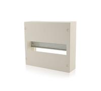 Boîte fusibles blanche sans porte en saillie 1 rangée 12 F IP30, 63A intérieur
