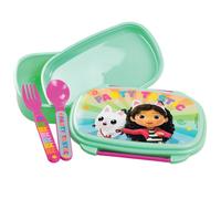 Boîte À Goûter Gabby Et La Maison Magique Avec Couverts, Pvc Étanche Vert TU