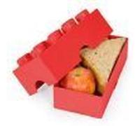 Boîte goûter - Lego - Rouge - Plastique - 7,5 x 10 x 20 cm - Enfant