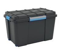 Boite hermétique à roulettes - 110 litres - noire