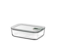 Mepal - Boîte de conservation alimentaire en verre EasyClip - Boîte de rangement en verre avec couvercle et fermeture coulissante - Convient pour le micro-ondes, le four et le congélateur - 1,5 l