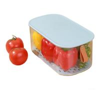 Boîte Hermétique Frigo PET Transparente 17.5cm(White L) | Joint verrouillage sécurisé, empêche perte humidité, garde aliments frais longtemps, design transparent clair