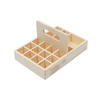 Boîte Huile Essentielle Boîte de Rangement en Bois for huiles essentielles, 21/25 Compartiments, présentoir for 15 ML(Wood color-21 Slots)