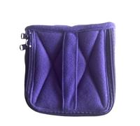 Boîte Huile Essentielle Coffret diffuseur de Parfum en Velours Doux avec poignée for 16 flacons d'huiles essentielles, Organisateur et Pochette for Vernis à Ongles(Purple)