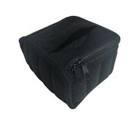 Boîte Huile Essentielle Coffret diffuseur de Parfum en Velours Doux avec poignée for 16 flacons d'huiles essentielles, Organisateur et Pochette for Vernis à Ongles(Black)