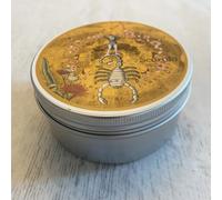 Boite illustrée du signe astro SCORPION - Bougie moulée en forme de rose - fragrance MIMOSA