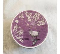 Boite illustrée du signe astro TAUREAU - Bougie moulée en forme de rose - fragrance LILAS
