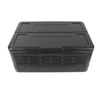 Boîte isotherme de transport de nourriture 60L | Sac thermique pliable de grande capacité pour camping en plein air/pique-nique/plage | Le matériau EPP garde les aliments chauds (Black)