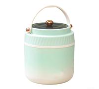 Boîte isotherme en acier inoxydable de 1,2 l avec 2 compartiments - Boîte à déjeuner anti-fuite pour aliments chauds, soupes et ragoûts - Couverts et sac inclus (vert)