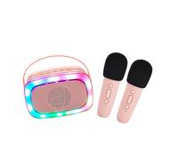 Boîte Karaoke duo enceinte et micro rose