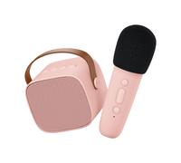 Boîte Karaoke solo enceinte et micro rose