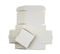 Boite Kraft Boîte à savon Kraft vierge faite la main, boîte bijoux en papier carton blanc, cadeau artisanale noire for cadeaux de mariage, 50 pièces/lot(White,9.5x9.5x3cm)