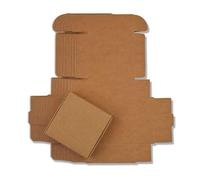 Boite Kraft Boîte à savon Kraft vierge faite la main, boîte bijoux en papier carton blanc, cadeau artisanale noire for cadeaux de mariage, 50 pièces/lot(Brown,6.5x6x2cm)
