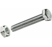 Boîte l 20 pcs. vis métrique à six pans + écrou zinc m 8x40mm fadix