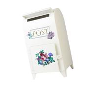 Boîte Lettres Conventionnelle en Métal pour Porche Revêtement Résistant Intempéries Intérieur Spacieux Article Décoratif De Jardin Traditionnel Boîte Lettres Décorative pour Cours