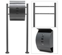 Boite lettres Kit Mural V18 Anthracite revêtue poudre Simple Courrier Mailbox