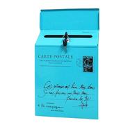 Boîte Lettres ornementale en Fer avec Serrure de sécurité, Conception résistante intempéries, Parfaite pour Les Maisons, Les Entreprises, Les Lettres et Les Colis, boîte Lettres décorative