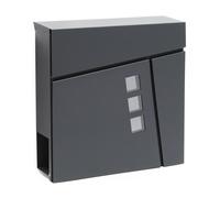 Boite lettres V24 Anthracite Murale Revêtue poudre Compartiment journal Magazine