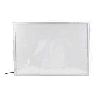 Boîte Lumineuse à Affiche LED Ultra-mince avec Support en Métal pour la publicité sur le Salon de Coiffure - Panneau d'affichage rétro-éclairé Facile à Changer avec Charge USB, Cadre en Aluminium