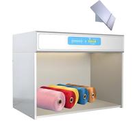Boîte Lumineuse d'évaluation des Couleurs à LED, 4/5/6 Sources Lumineuses | Cabine d'éclairage professionnelle pour l'harmonisation des couleurs (F/D65/TL84/UV/CWF/TL83) pour tissus, textiles