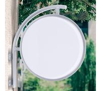 Boîte lumineuse double face Enseigne lumineuse LED Enseigne nasale Enseigne lumineuse ronde Publicité lumineuse pour restaurants, boutiques, boîte lumineuse décorative 40cm