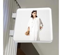 Boîte lumineuse LED 60 x 60 cm - Double face - En acrylique - Pour la projection de publicité lumineuse - Pour restaurants, magasins, vitrines, entreprises - DIY - Logo
