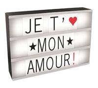 Boîte Lumineuse LED à Messages - Format A4 - 85 Lettres Incluses Multicolore G