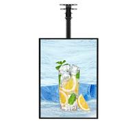Boîte lumineuse LED haute luminosité pour restaurants et salons - Affichage mural 3D en alliage d'aluminium de 2,1 mm d'épaisseur - Panneau d'affichage pour café (noir)