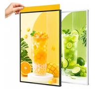 Boîte lumineuse LED murale, cadre d'affichage publicitaire ultra mince à brancher, porte-affiche illuminé et panneau de menu rétroéclairé, tableaux de messages et enseignes, pour black A3/31.2x42.7CM