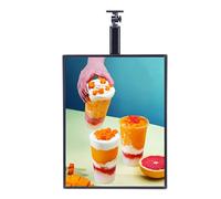 Boîte lumineuse LED pour affichage de menu de restaurant, cadre fin à clipser de 2,1 cm d'épaisseur, panneau d'affichage lumineux pour publicité de restauration rapide (50 x 80 cm)