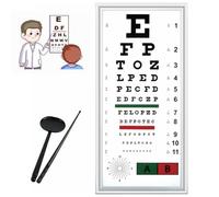 Boîte lumineuse LED pour tableau des yeux, tableau d'examen des yeux avec | Éclairage uniforme, pas d'éblouissement, impression UV haute définition, adapté pour les examens de santé scolaires
