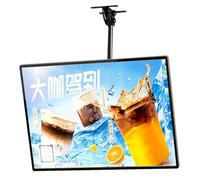 Boîte Lumineuse Publicitaire LED, Cadre d’Affichage de Menu Numérique avec Bras Télescopique Réglable, Présentoir d’Affiche Lumineux Commercial pour Restaurants, Bars, Magasins et black A1（60.9x84.8）