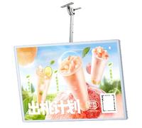 Boîte Lumineuse Publicitaire LED, Cadre d’Affichage de Menu Numérique avec Bras Télescopique Réglable, Présentoir d’Affiche Lumineux Commercial pour Restaurants, Bars, Magasins e silver A1（60.9x84.8）