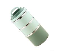 Boîte Lunch 3 Niveaux Isolée Étanche Boîte Lunch 3 Niveaux Isolée(green) | Acier inoxydable 304, isolation 2-4h, joints silicone, inclus, anti-fuite garanti