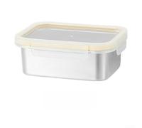 Boîte Lunch 304 Hermétique Micro-ondes - Conteneur Repas Étanche Meal Prep - Silver 12x10x6cm(800ml)