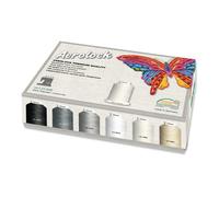 Boîte Madeira Aerolock N°125 : 24 X 1200M Bobines Miniking Core Spun Blanc Noir