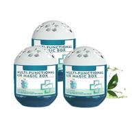 Boîte magique de dépoussiérage de purification d'air intérieur, boîte magique d'air multifonctionnelle de collecte automatique de poussière, formule végétale, fraîcheur longue durée (3pcs)