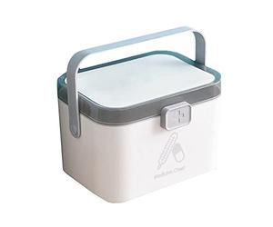 Boîte médicale Boîte à médicaments Boîte de rangement avec compartiments Boîte de rangement pour médicaments en étain de premiers secours Organisateur Grandes boîtes de rangement Boîte de rangem