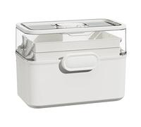 Boîte médicale - Boîte de rangement de premiers secours | Organisateur de verrouillage pour médicaments | Conteneur d'outils de cas de médicaments amovibles à 3 niveaux avec plateau pour famille