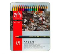 Boîte Métal 18 Crayons De Couleurs Artistes Pablo Caran D'ache Multicolore
