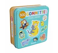 Auzou Boîte de gommettes Les bébés animaux 300 gommettes métal