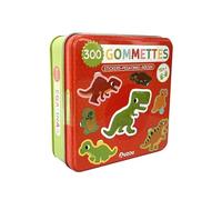 Boîte métal - 300 gommettes Dinosaures