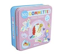 Auzou - Boîte de gommettes métal - Les licornes - 300 gommettes