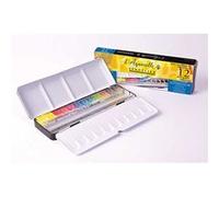 Boîte métal aquarelle - 12 demi-godets extra-fine Multicolore G