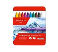 Boîte métal de 10 pastels à la cire aquarellable Caran d'Ache Neocolor 2