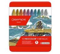 Caran d'Ache – Crayons Neocolor I – Couleurs assorties métalliques – Lot de 10