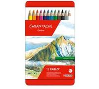 Boîte métal de 12 crayons de couleurs Pablo® - Caran d'Ache