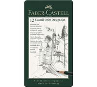 Faber-Castell 119064 Set Design de 12 crayons graphite CASTELL 9000