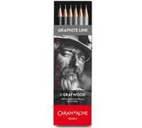 Kit Graphite Line 6 Crayons Caran D'ache Noir